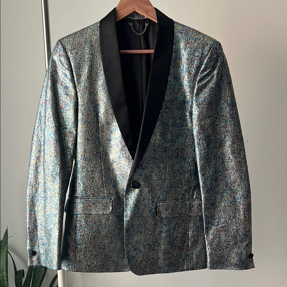 ASOS Gray and Black tux Sport Coats with Modern Silhouettes